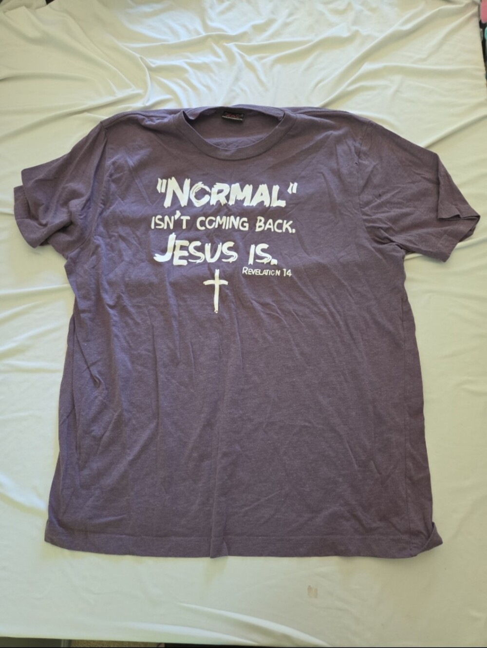 Love and faith Women's 2X jesus revelation purple shirt #AR2